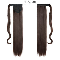 22inch Long Straight Clip in Hair Tail Nature FaKe Ponytail Extension Hairpiece With Hairpins High Temperature Synthetic Ponytai