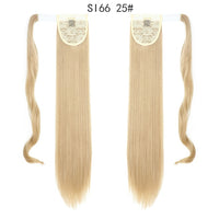 22inch Long Straight Clip in Hair Tail Nature FaKe Ponytail Extension Hairpiece With Hairpins High Temperature Synthetic Ponytai