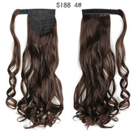 22inch Long Straight Clip in Hair Tail Nature FaKe Ponytail Extension Hairpiece With Hairpins High Temperature Synthetic Ponytai