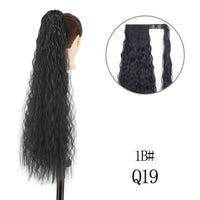 22inch Long Straight Clip in Hair Tail Nature FaKe Ponytail Extension Hairpiece With Hairpins High Temperature Synthetic Ponytai