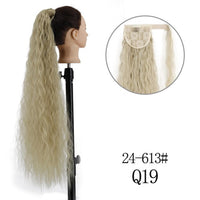 22inch Long Straight Clip in Hair Tail Nature FaKe Ponytail Extension Hairpiece With Hairpins High Temperature Synthetic Ponytai