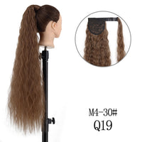 22inch Long Straight Clip in Hair Tail Nature FaKe Ponytail Extension Hairpiece With Hairpins High Temperature Synthetic Ponytai