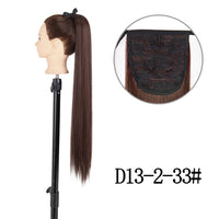 22inch Long Straight Clip in Hair Tail Nature FaKe Ponytail Extension Hairpiece With Hairpins High Temperature Synthetic Ponytai