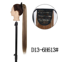 22inch Long Straight Clip in Hair Tail Nature FaKe Ponytail Extension Hairpiece With Hairpins High Temperature Synthetic Ponytai