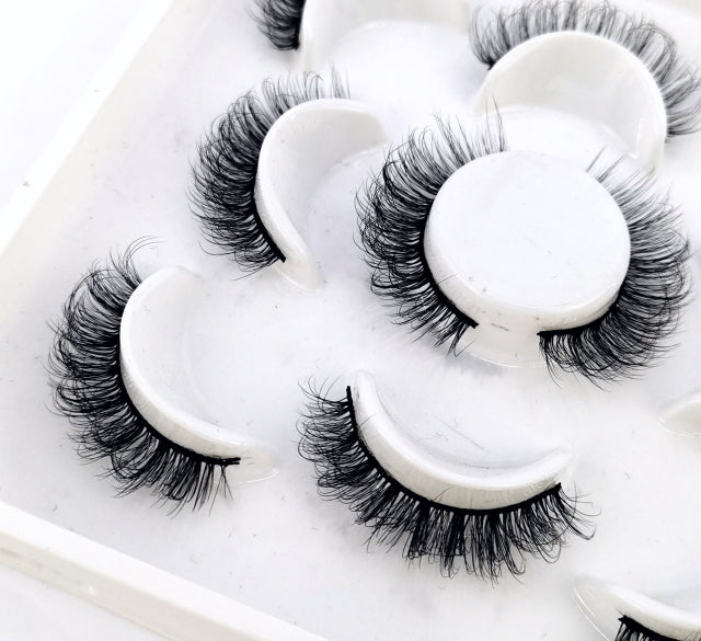 NEW 5 pairs 3D mink false eyelashes natural makeup eyelash extension