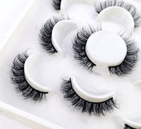 NEW 5 pairs 3D mink false eyelashes natural makeup eyelash extension