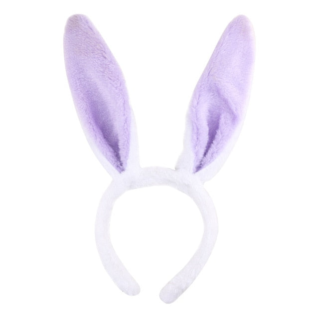 Gothic Lolita Maid Women Girl's Ruffles Lace Headband Plush Cat Ears Ribbon Bell Lolita Cosplay Hair Hoop