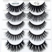 NEW 5 pairs 3D mink false eyelashes natural makeup eyelash extension