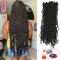 Nu Locs Crochet Hair 36 24 18 Inch 21 Strands Faux Locs Extension Soft Goddess Braiding Dreadlocks Hair For Black Women