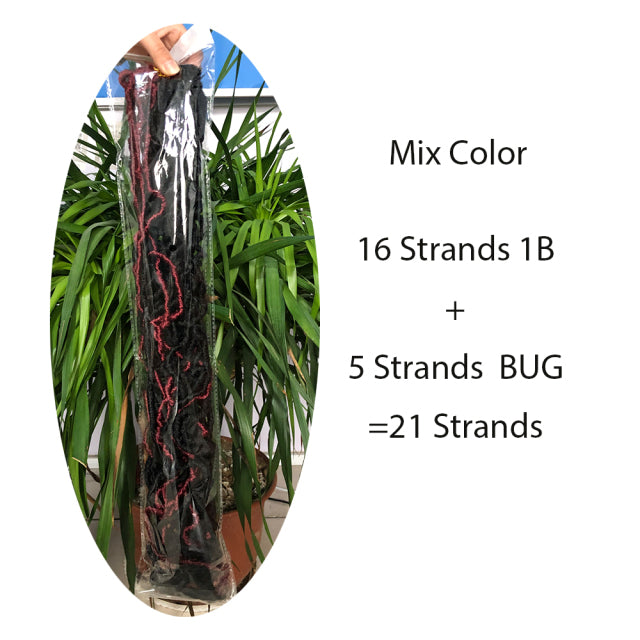 Nu Locs Crochet Hair 36 24 18 Inch 21 Strands Faux Locs Extension Soft Goddess Braiding Dreadlocks Hair For Black Women