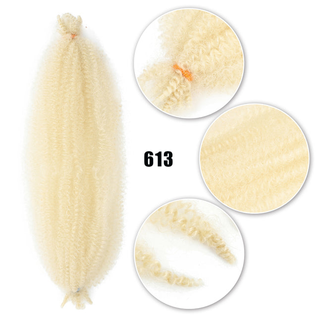 Kinky Marley Braiding Hair Springy Afro Twist Crochet Hair Bulk Extensions Faux Locs Marely Braid For African Women
