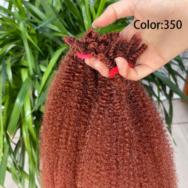 Kinky Marley Braiding Hair Springy Afro Twist Crochet Hair Bulk Extensions Faux Locs Marely Braid For African Women