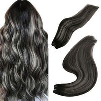 Human Hair Weft Extensions Hair Bundles Ombre Blonde Color 100g Sew In Silky Straight Remy Skin Double Weft For Salon