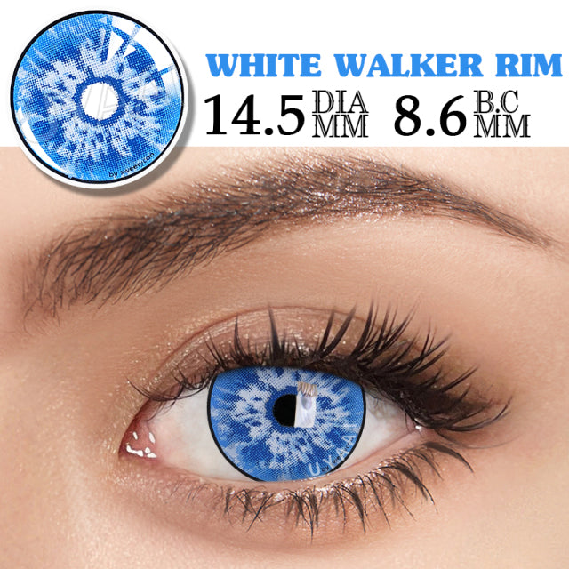UYAAI 1Pairs Yearly Colored Contact Lenses Cosplay Beauty Makeup Anime Accessories Blue Green Pink Lenses Halloween Anime Lenses