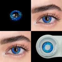 UYAAI 1Pairs Yearly Colored Contact Lenses Cosplay Beauty Makeup Anime Accessories Blue Green Pink Lenses Halloween Anime Lenses