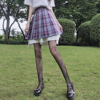 Women Breathable Cute Black White Kitty Cat Nightclub Kawaii Lolita Pantyhose Sexy Tights High Waist Stocking Fishnet Girls Gift