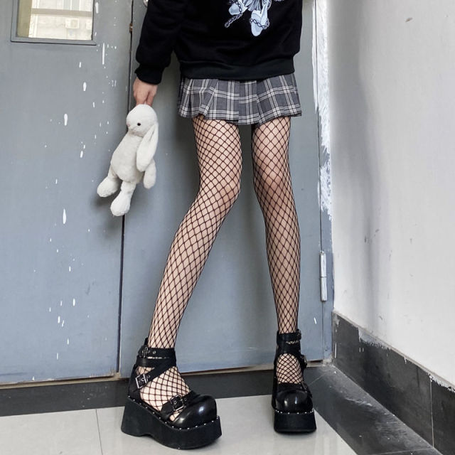 Women Breathable Cute Black White Kitty Cat Nightclub Kawaii Lolita Pantyhose Sexy Tights High Waist Stocking Fishnet Girls Gift