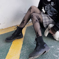 Women Breathable Cute Black White Kitty Cat Nightclub Kawaii Lolita Pantyhose Sexy Tights High Waist Stocking Fishnet Girls Gift