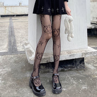 Women Breathable Cute Black White Kitty Cat Nightclub Kawaii Lolita Pantyhose Sexy Tights High Waist Stocking Fishnet Girls Gift