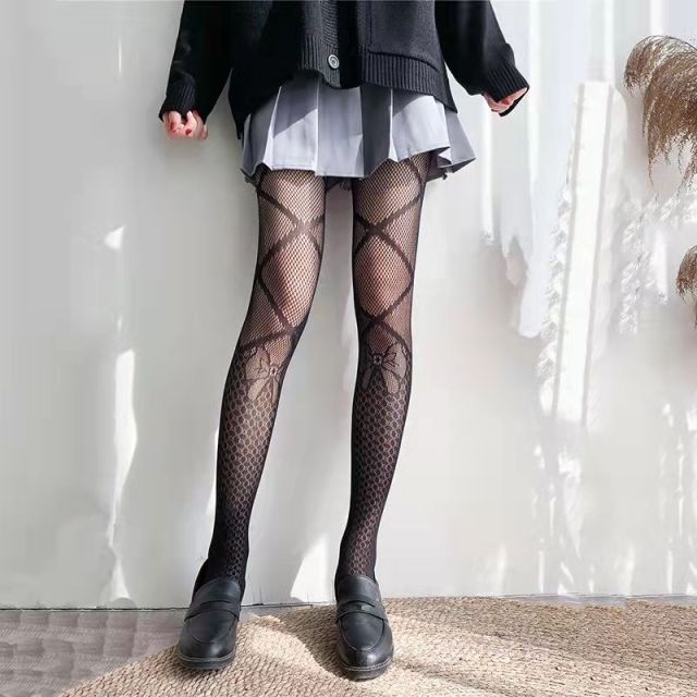 Women Breathable Cute Black White Kitty Cat Nightclub Kawaii Lolita Pantyhose Sexy Tights High Waist Stocking Fishnet Girls Gift