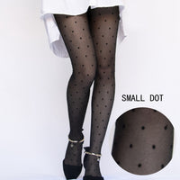 Sexy Women Pantyhose Tights Seamless Sexy Lace Mesh Fishnet Pantyhose Nylon Polka Dot Print Summer Tight Stocking Female Hosiery