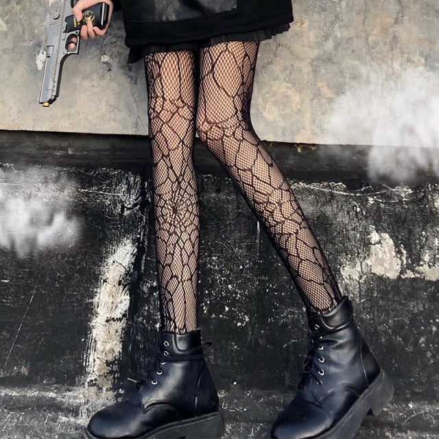 Snake Tights Women Anime Pantyhose 2022 Fashion Pattern Fishnet Stockings Sexy Harajuku Hosiery Nylon Women's Lolita G Tights