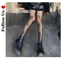 Snake Tights Women Anime Pantyhose 2022 Fashion Pattern Fishnet Stockings Sexy Harajuku Hosiery Nylon Women's Lolita G Tights