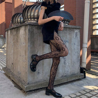 Snake Tights Women Anime Pantyhose 2022 Fashion Pattern Fishnet Stockings Sexy Harajuku Hosiery Nylon Women's Lolita G Tights
