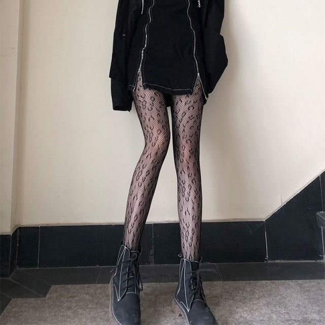 Snake Tights Women Anime Pantyhose 2022 Fashion Pattern Fishnet Stockings Sexy Harajuku Hosiery Nylon Women's Lolita G Tights