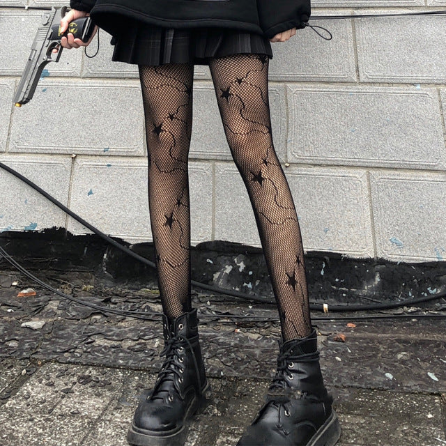 Snake Tights Women Anime Pantyhose 2022 Fashion Pattern Fishnet Stockings Sexy Harajuku Hosiery Nylon Women's Lolita G Tights