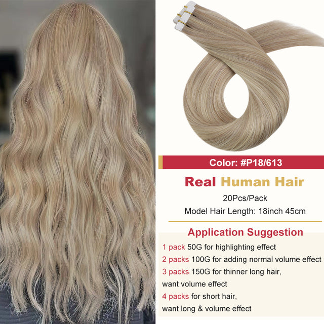 テープインヘアエクステンションバレイヤージュオンブルマシンレミー本物の人毛目に見えないシームレス PU スキン横糸ストレート