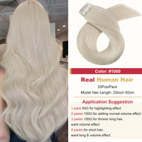 テープインヘアエクステンションバレイヤージュオンブルマシンレミー本物の人毛目に見えないシームレス PU スキン横糸ストレート