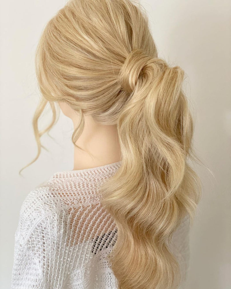 Platinum Blonde 100% Remy Hair Ponytail Extension