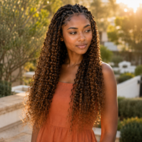 Colored Water Wave Virgin Human Hair Bulk for Boho Braids – No Weft