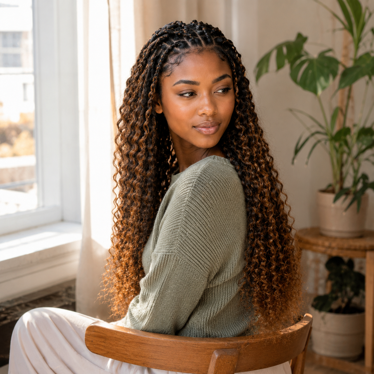 Colored Water Wave Virgin Human Hair Bulk for Boho Braids – No Weft