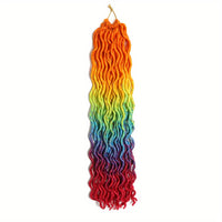 18 Inch Gypsy Goddess Faux Locs – Wavy Crochet Hair Extensions, Synthetic Braiding Hair for Women, Ombre Colour Options