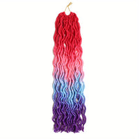 18 Inch Gypsy Goddess Faux Locs – Wavy Crochet Hair Extensions, Synthetic Braiding Hair for Women, Ombre Colour Options