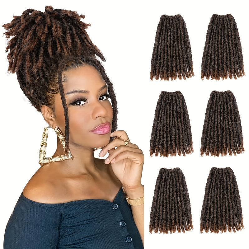6 Packs of Dreadlock Locs 120 Strands Ombre 1B/30 Pre-Looped Crochet Hair