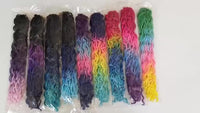 18 Inch Gypsy Goddess Faux Locs – Wavy Crochet Hair Extensions, Synthetic Braiding Hair for Women, Ombre Colour Options