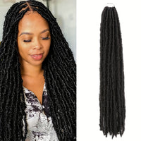 24″ Pre-Looped Faux Locs Crochet Hair – Soft Synthetic Loc Extensions