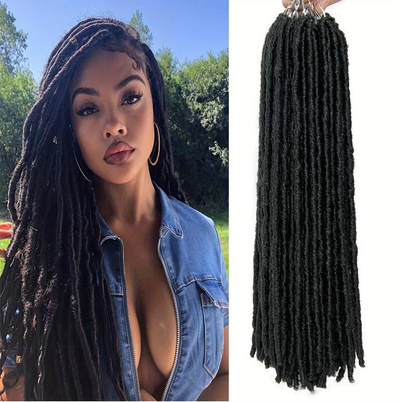 48 Strands Pre-Looped Faux Locs Crochet Hair Extensions for African Hairstyles