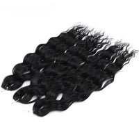 3 Pack Synthetic Loose Deep Wave Braiding Hair Extensions 24 Inch Deep Curly Twist Crochet Braid Hair Ombre Blonde Brown