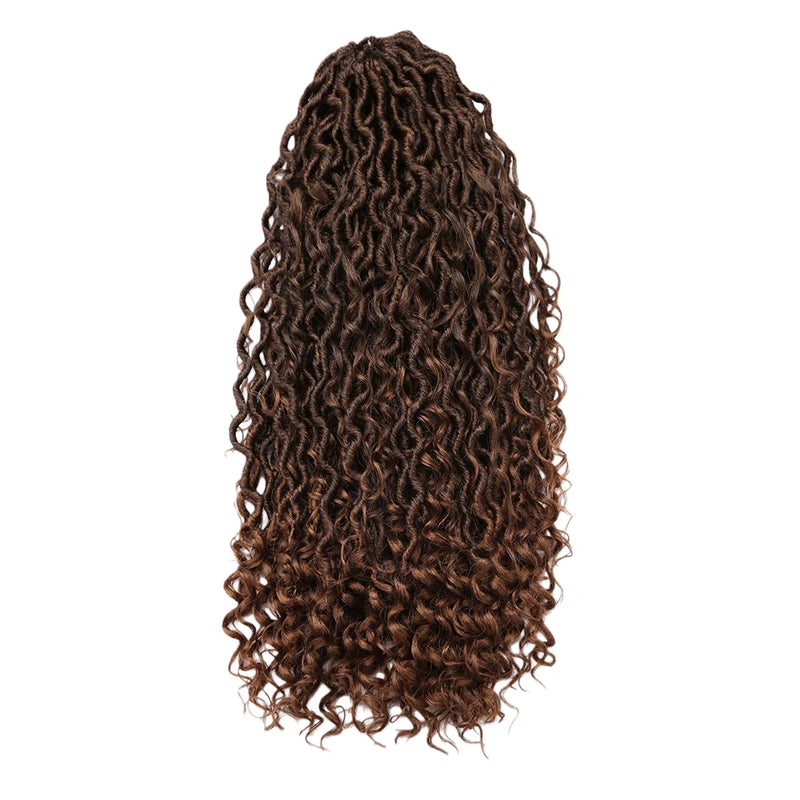 River Locs Crochet Hair Extensions – Curly Faux Locs Braids for Boho / Hippie Style
