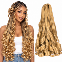 27 24 inch French curl braiding hair, model and hair bundle