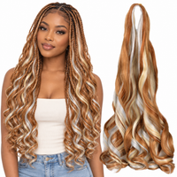 27 613 30 GRAY 24 inch French curl braiding hair, model and hair bundle