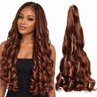 32 24 inch French curl braiding hair, model and hair bundle