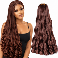 33 24 inch French curl braiding hair, model and hair bundle