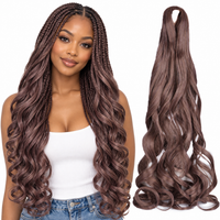 BT01 24 inch French curl braiding hair, model and hair bundle