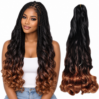 C16 24 inch French curl braiding hair, model and hair bundle