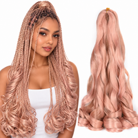 MP1 24 inch French curl braiding hair, model and hair bundle